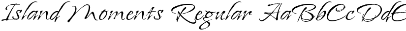 Island Moments Regular font