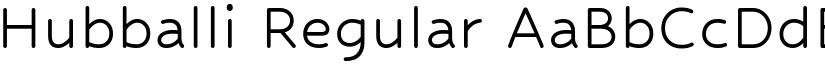 Hubballi Regular font