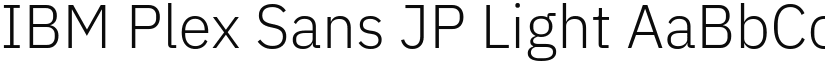 IBM Plex Sans JP Light font