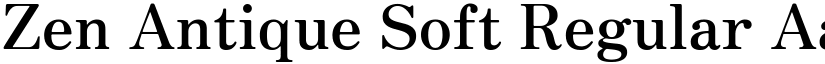Zen Antique Soft Regular font