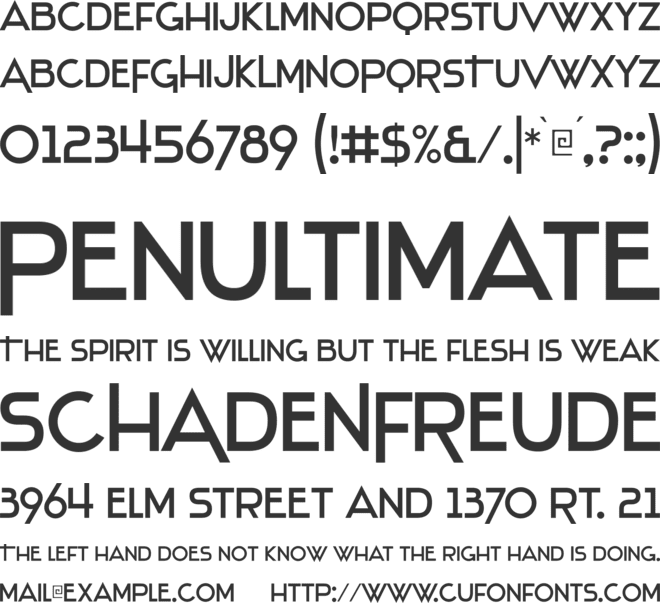 Stentiga font preview