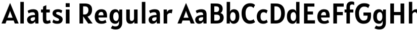 Alatsi Regular font