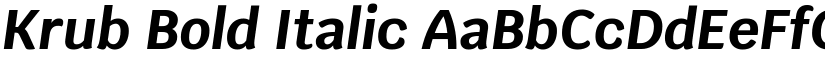 Krub Bold Italic font