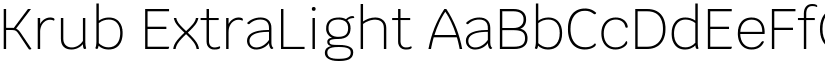 Krub ExtraLight font