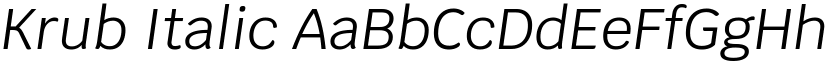 Krub Italic font
