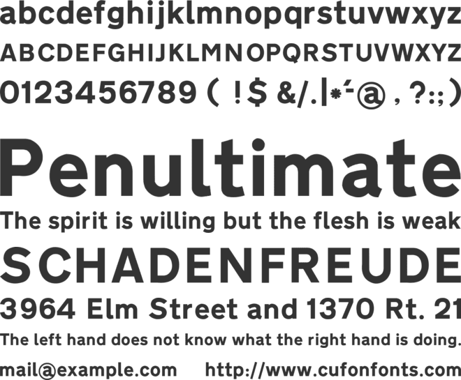 Transport Heavy font preview