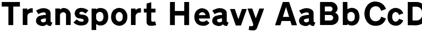 Transport Heavy font