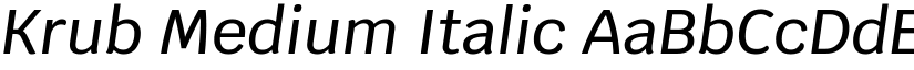 Krub Medium Italic font