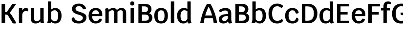 Krub SemiBold font