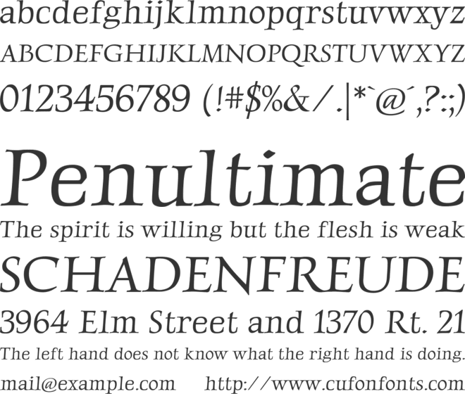Luxurious Roman font preview