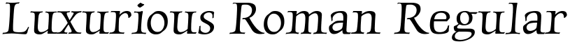 Luxurious Roman Regular font