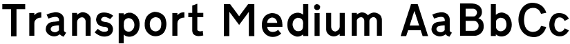 Transport Medium font