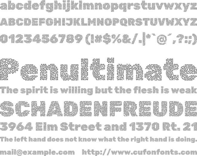 Rubik Maze font preview