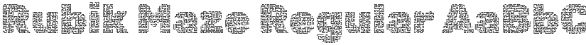 Rubik Maze Regular font