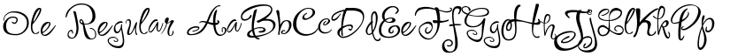 Ole Regular font