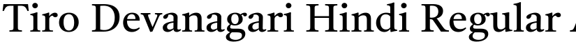 Tiro Devanagari Hindi Regular font