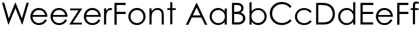 WeezerFont font