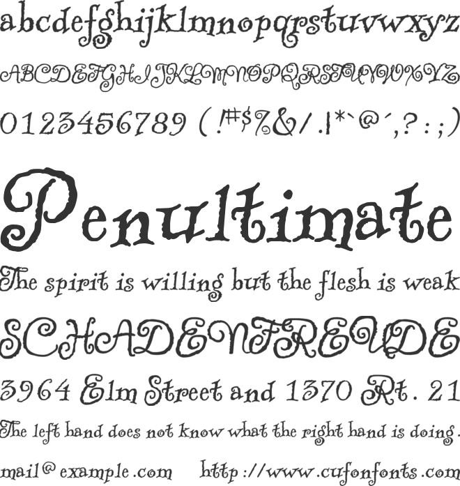 RU Serius font preview