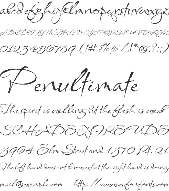Babylonica font preview