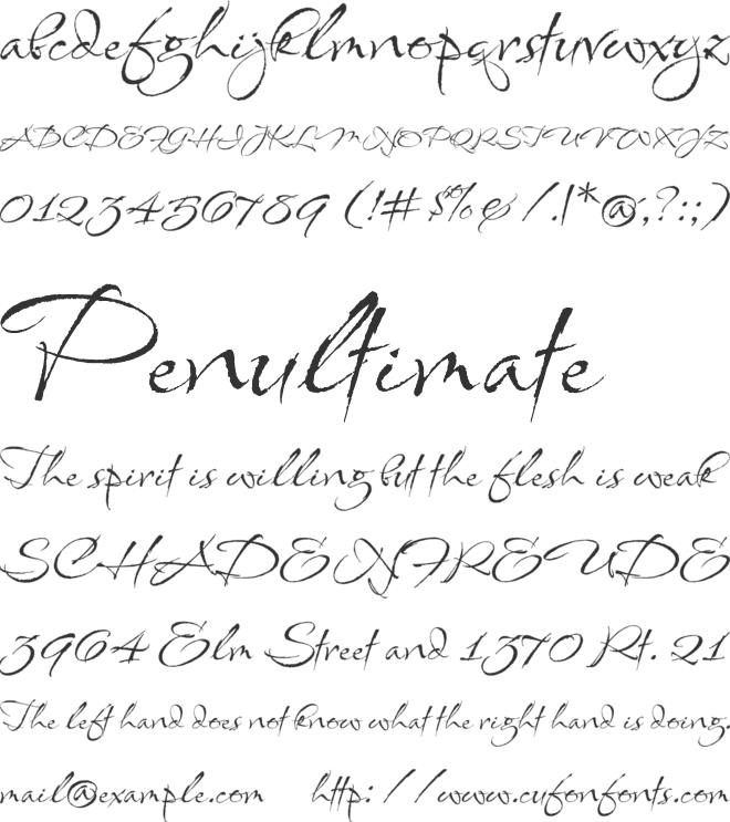 Babylonica font preview