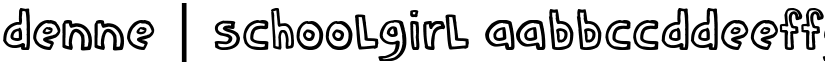 DENNE | schooLgirL font
