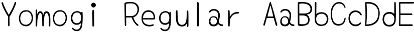 Yomogi Regular font