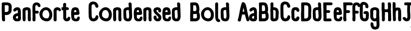 Panforte Condensed Bold font
