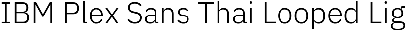 IBM Plex Sans Thai Looped Light font