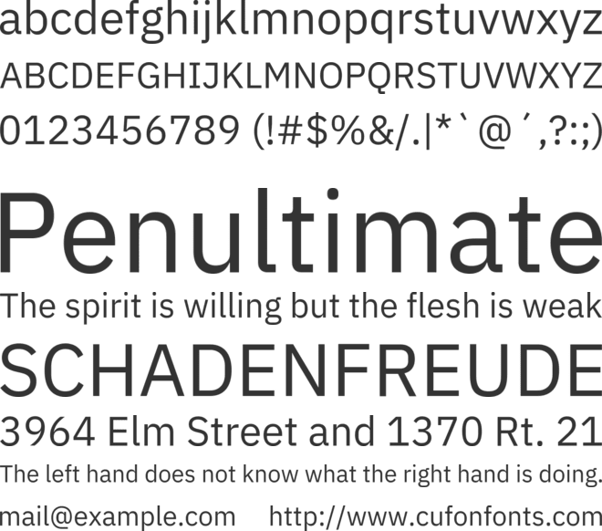 IBM Plex Sans Thai Looped font preview