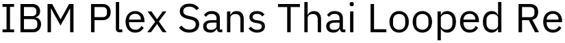 IBM Plex Sans Thai Looped Regular font