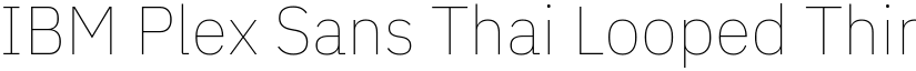 IBM Plex Sans Thai Looped Thin font