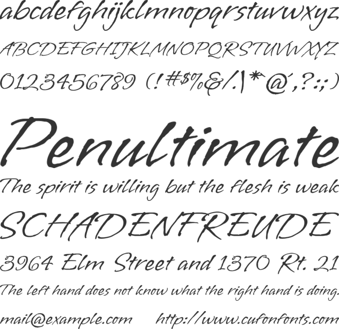 Vujahday Script font preview