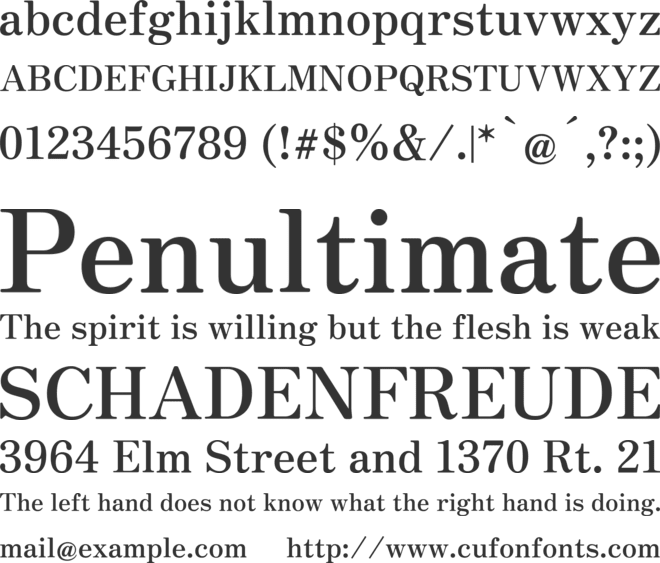 Zen Antique font preview