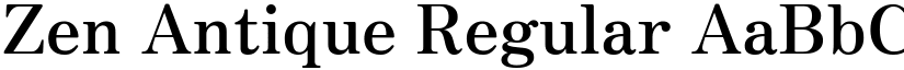 Zen Antique Regular font
