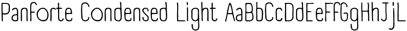Panforte Condensed Light font
