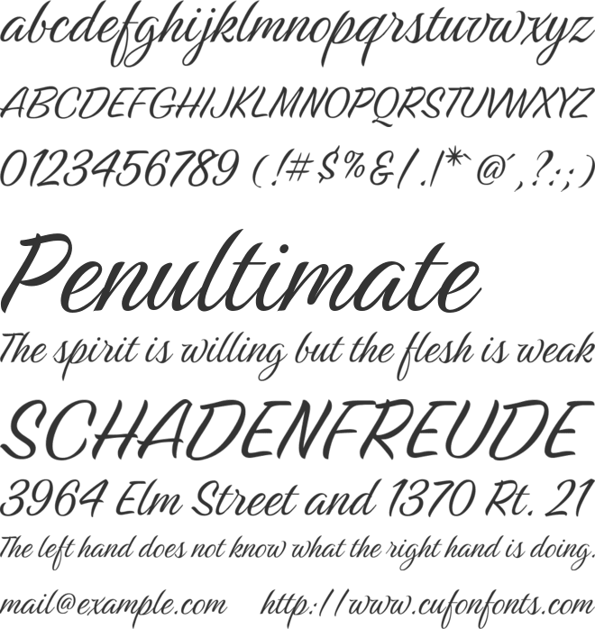 Birthstone font preview