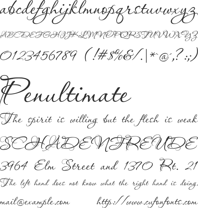 Passions Conflict font preview