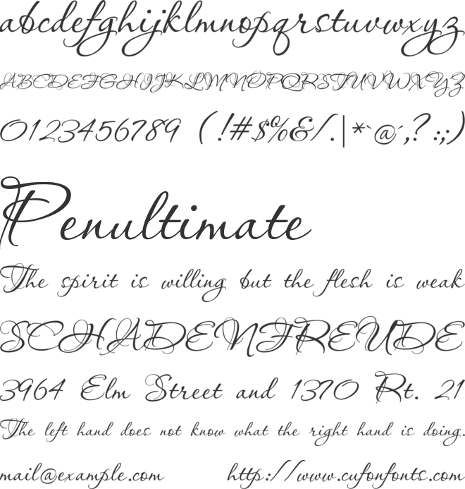Passions Conflict font preview