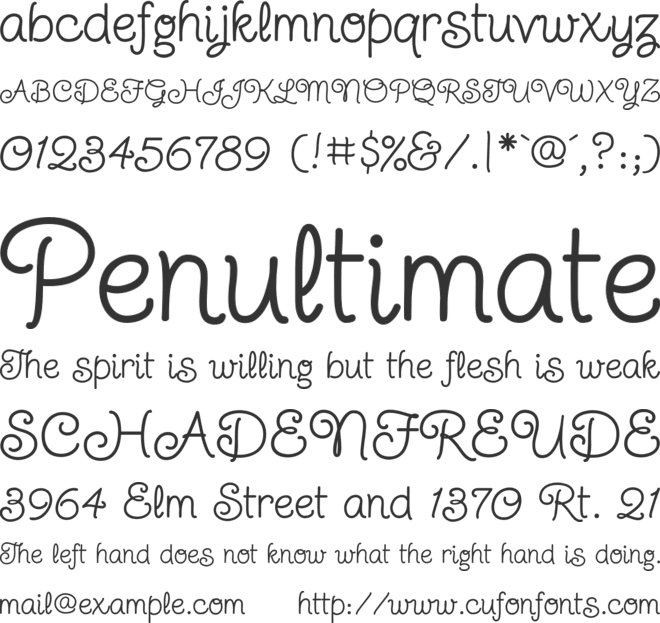 Twinkle Star font preview