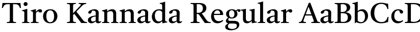 Tiro Kannada Regular font