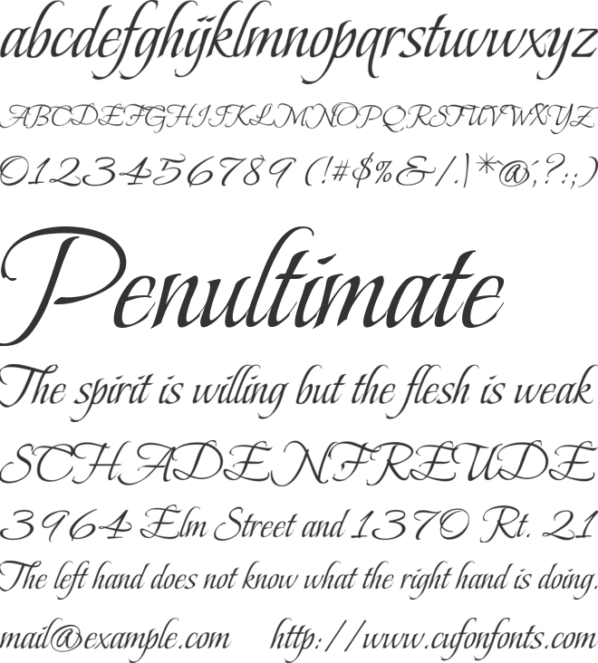 Beau Rivage font preview