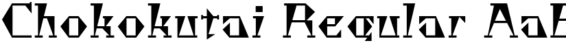 Chokokutai Regular font