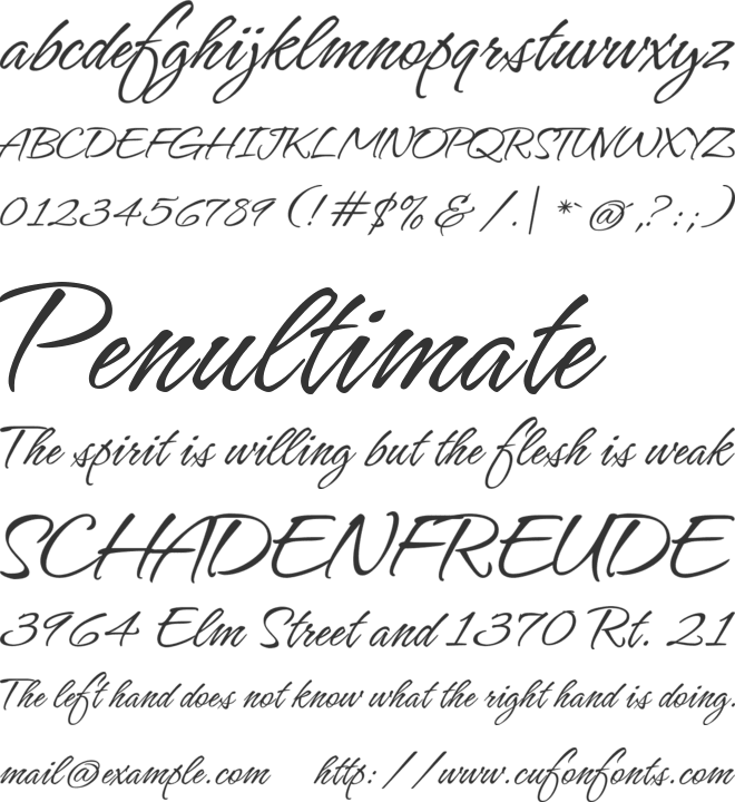 Hurricane font preview