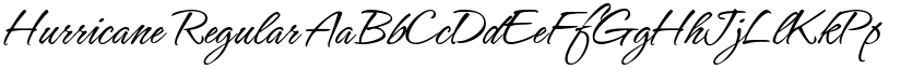 Hurricane Regular font