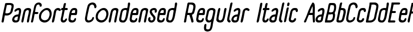 Panforte Condensed Regular Italic font
