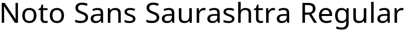 Noto Sans Saurashtra Regular font