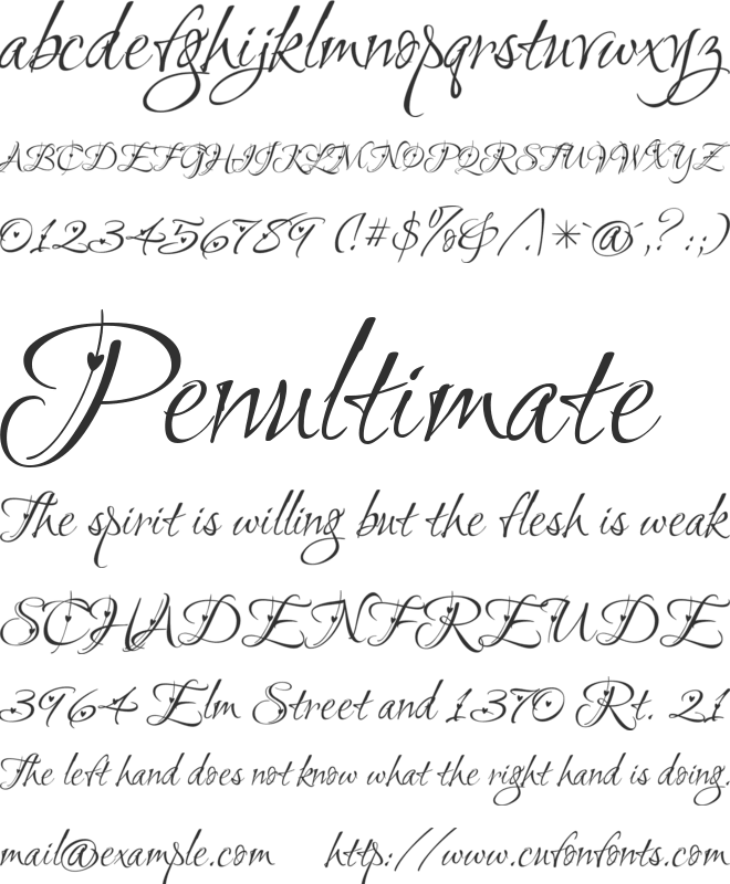 Love font preview