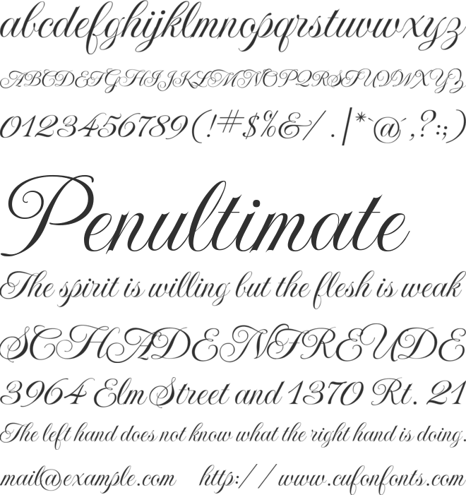 Imperial Script font preview