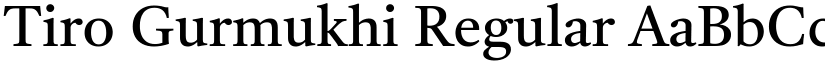 Tiro Gurmukhi Regular font