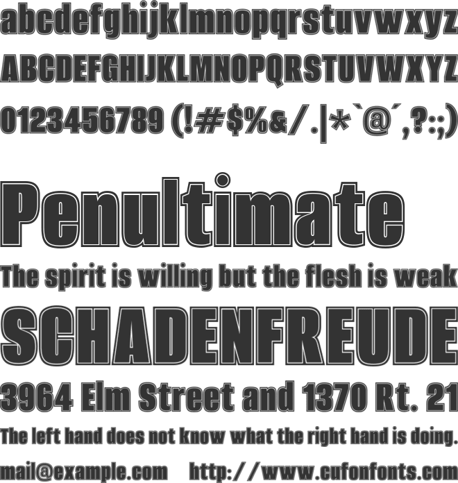 Alumni Sans Collegiate One font preview